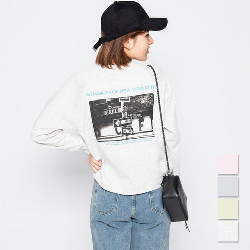 【spiritoso】バックプリントラグランスウェット