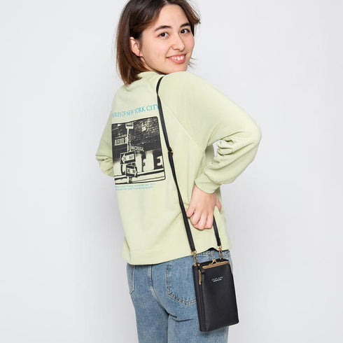 【spiritoso】バックプリントラグランスウェット