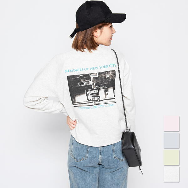 【spiritoso】バックプリントラグランスウェット