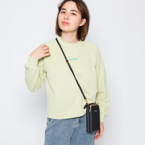 【spiritoso】バックプリントラグランスウェット