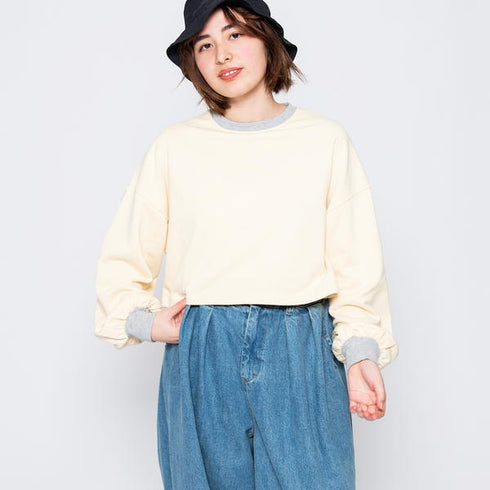 【spiritoso】ラバープリントショートスウェット