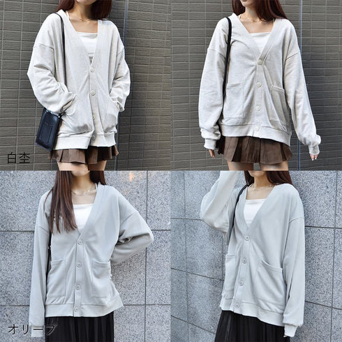 【spiritoso】スウェット カーデ