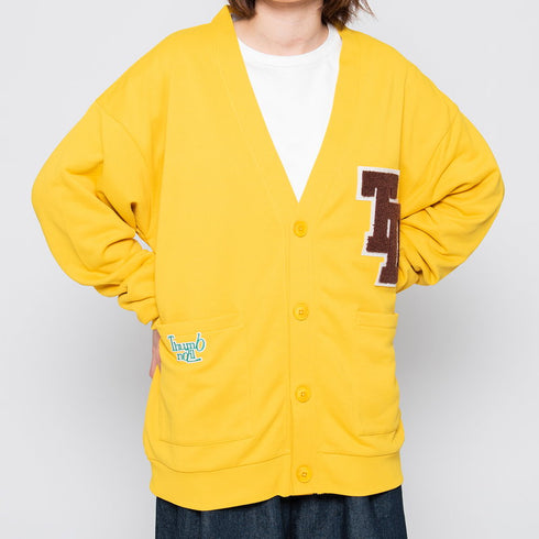 【spiritoso】ワッペン付きカーディガン オーバーサイズ