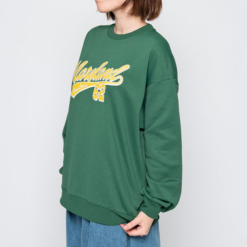 【spiritoso】ラバープリント縁刺繍スウェット