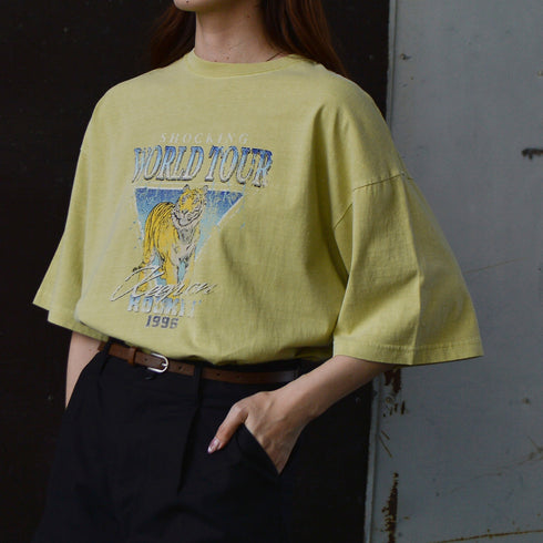 【spiritoso】World TourタイガープリントTシャツ