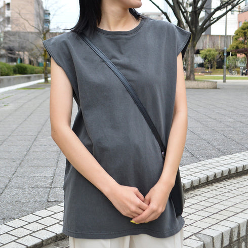 【spiritoso】ピグメント フレンチスリーブTシャツ