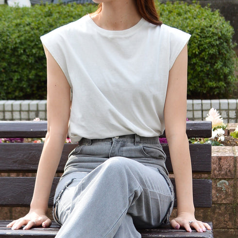 【spiritoso】ピグメント フレンチスリーブTシャツ