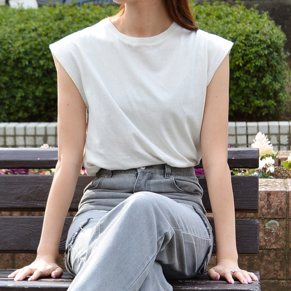 【spiritoso】ピグメント フレンチスリーブTシャツ