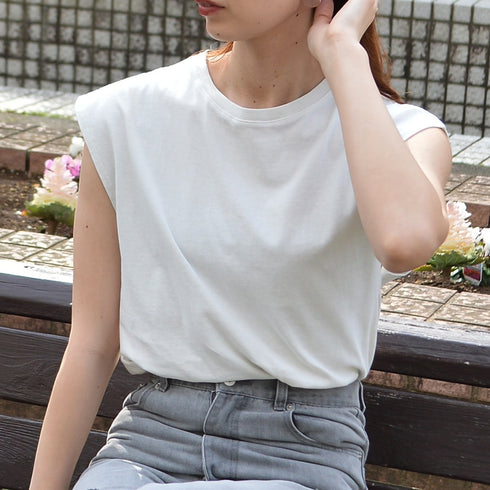 【spiritoso】ピグメント フレンチスリーブTシャツ