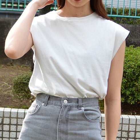 【spiritoso】ピグメント フレンチスリーブTシャツ