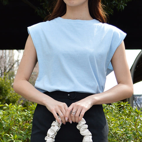 【spiritoso】ピグメント フレンチスリーブTシャツ