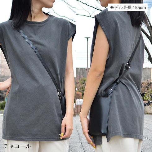 【spiritoso】ピグメント フレンチスリーブTシャツ