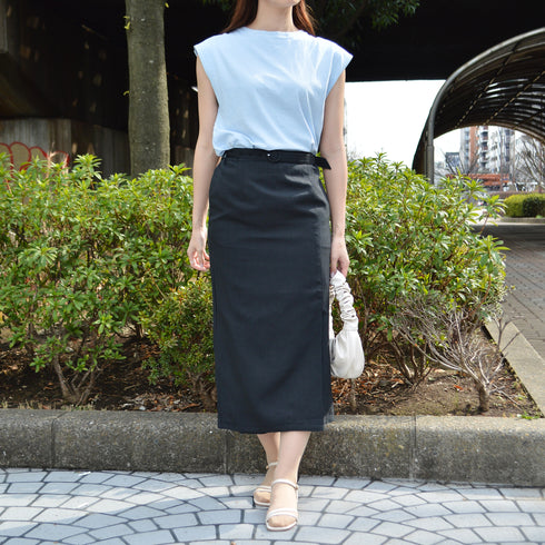 【spiritoso】ピグメント フレンチスリーブTシャツ