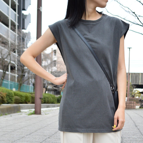 【spiritoso】ピグメント フレンチスリーブTシャツ