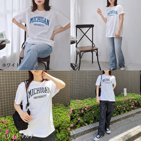 【spiritoso】MICHIGAN カレッジTシャツ