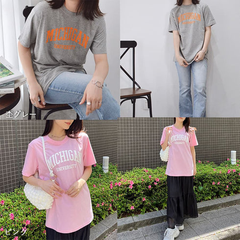 【spiritoso】MICHIGAN カレッジTシャツ