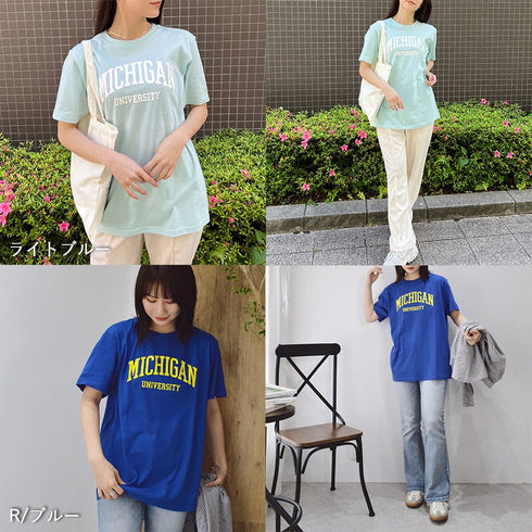 【spiritoso】MICHIGAN カレッジTシャツ