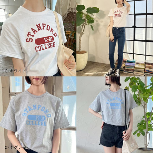 【spiritoso】カレッジアソートTシャツ