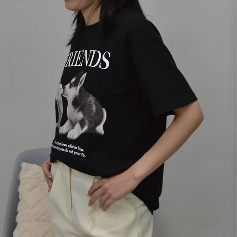 【spiritoso】FRIENDS シートプリントTシャツ