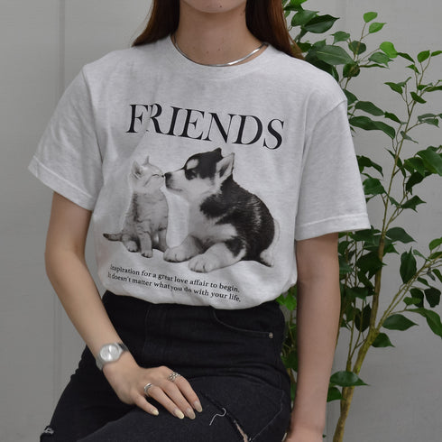 【spiritoso】FRIENDS シートプリントTシャツ
