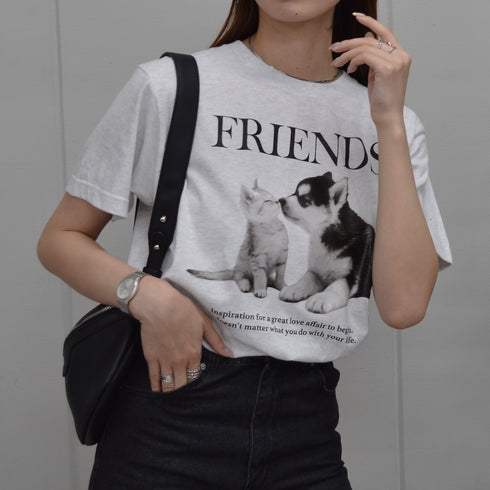 【spiritoso】FRIENDS シートプリントTシャツ