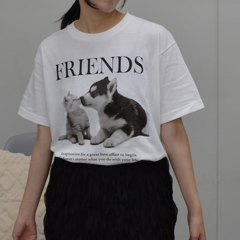 【spiritoso】FRIENDS シートプリントTシャツ