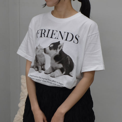 【spiritoso】FRIENDS シートプリントTシャツ