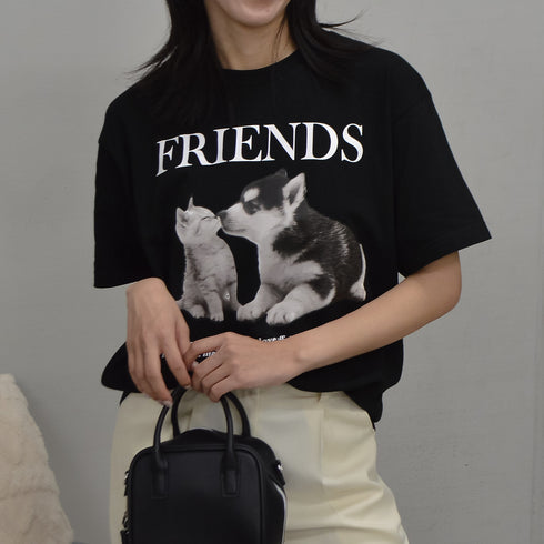 【spiritoso】FRIENDS シートプリントTシャツ