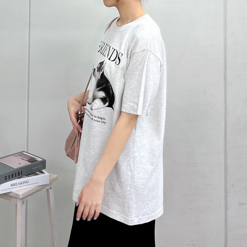 【spiritoso】FRIENDS シートプリントTシャツ