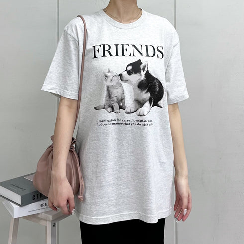 【spiritoso】FRIENDS シートプリントTシャツ