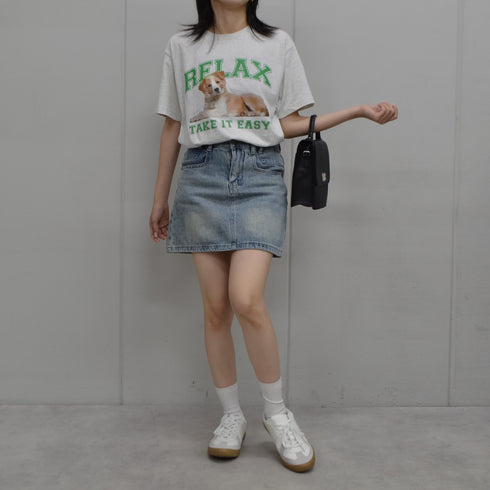 【spiritoso/スピリトーゾ】RELAX シートプリントTシャツ