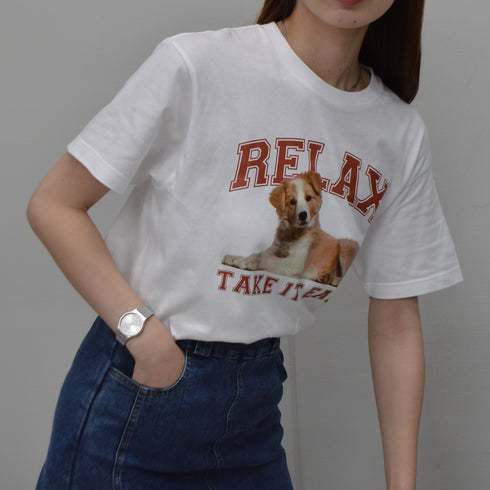 【spiritoso/スピリトーゾ】RELAX シートプリントTシャツ