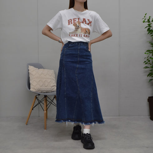 【spiritoso/スピリトーゾ】RELAX シートプリントTシャツ