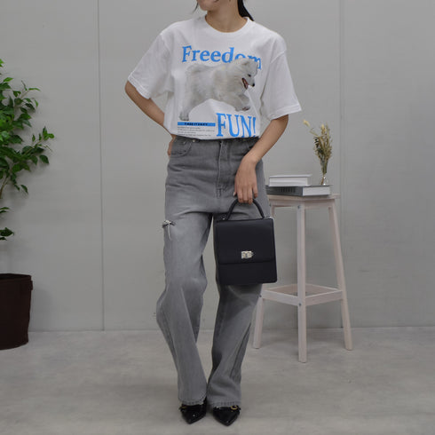 【spiritoso】FREEDOM FUN シートプリントTシャツ