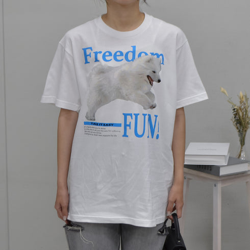 【spiritoso】FREEDOM FUN シートプリントTシャツ