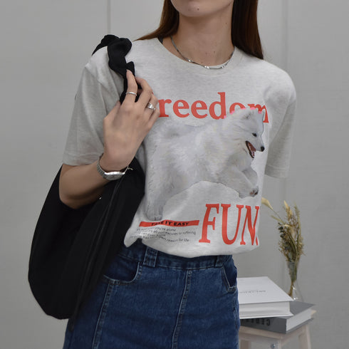 【spiritoso】FREEDOM FUN シートプリントTシャツ