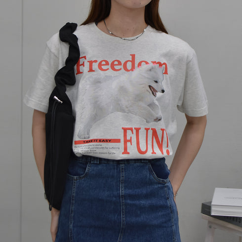 【spiritoso】FREEDOM FUN シートプリントTシャツ