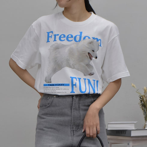 【spiritoso】FREEDOM FUN シートプリントTシャツ