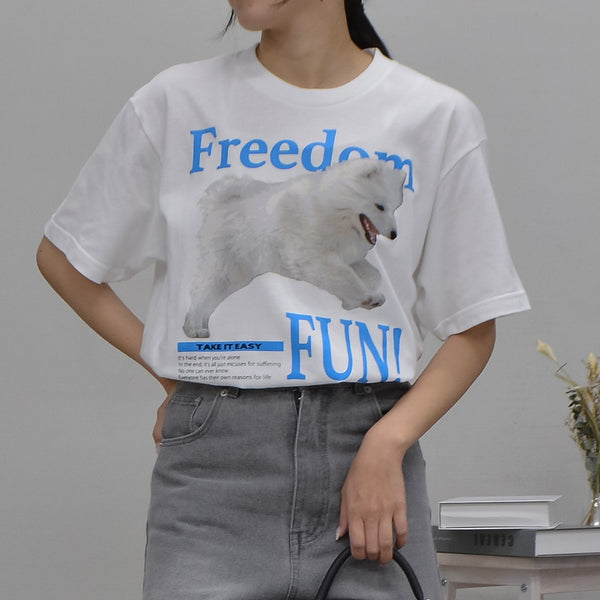 【spiritoso】FREEDOM FUN シートプリントTシャツ
