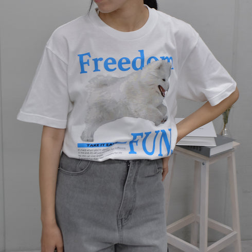【spiritoso】FREEDOM FUN シートプリントTシャツ