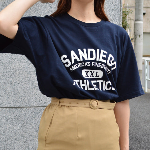 【spiritoso】SANDIEGOカレッジプリントTシャツ