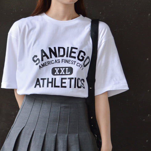 【spiritoso】SANDIEGOカレッジプリントTシャツ