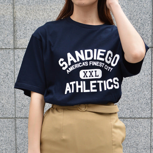 【spiritoso】SANDIEGOカレッジプリントTシャツ