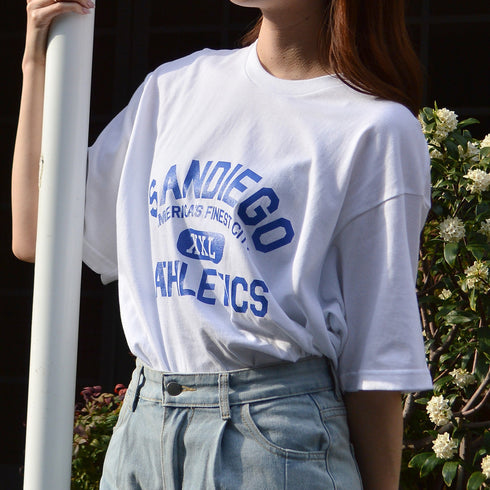 【spiritoso】SANDIEGOカレッジプリントTシャツ