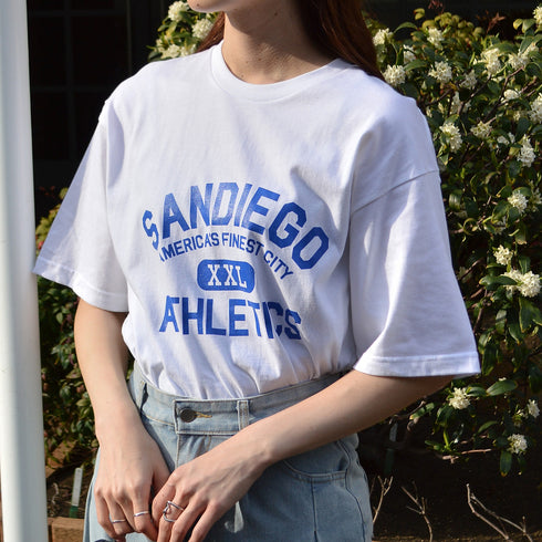 【spiritoso】SANDIEGOカレッジプリントTシャツ