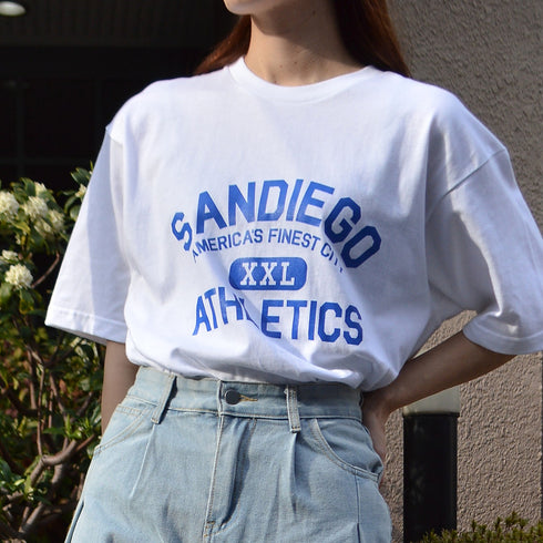 【spiritoso】SANDIEGOカレッジプリントTシャツ