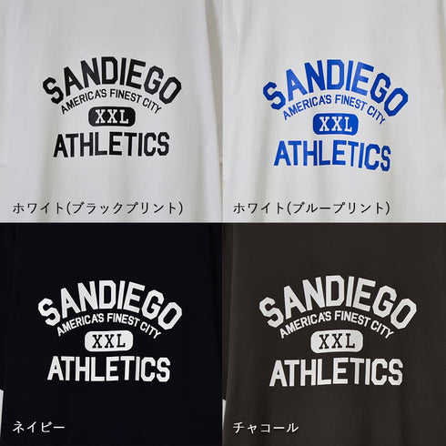 【spiritoso】SANDIEGOカレッジプリントTシャツ
