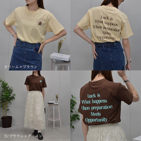 【spiritoso】メッセージプリントTシャツ