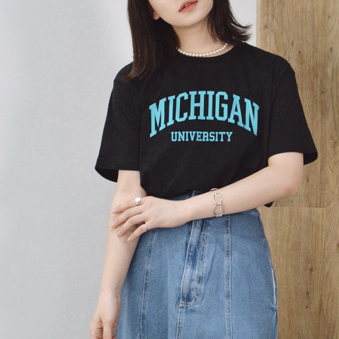 【spiritoso】MICHIGAN カレッジTシャツ