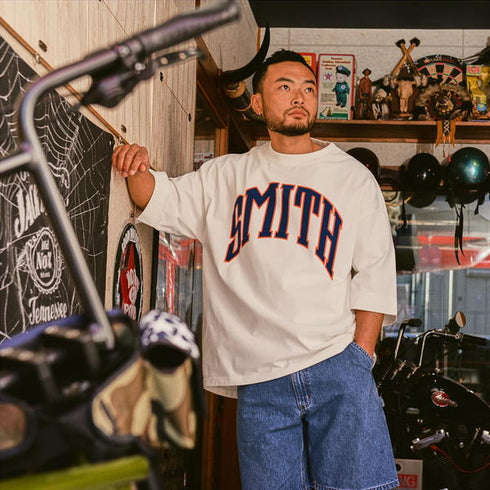【SUNNY SMITH】 Heavy Smith School Logo SS Tee